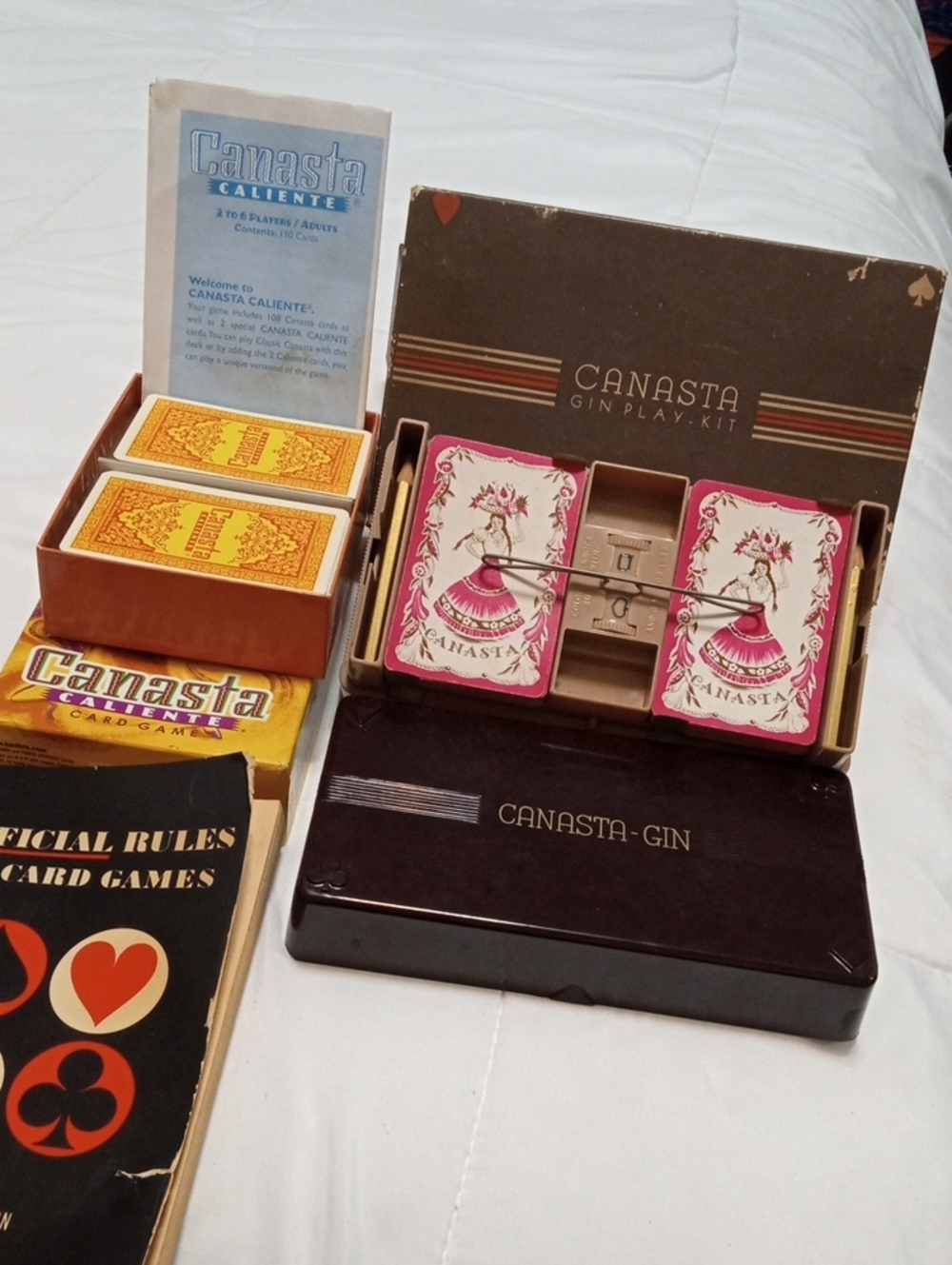 2 Vintage Canasta Gin Card Games With Book Of Card Game Rules